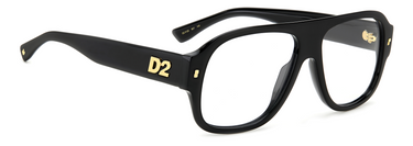 Men Premium Dsquared2 Eyeglasses: D2 0125 - Black(2) - SpecSMART Eye Clinic (Diagonal View)